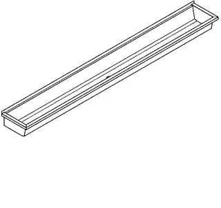 Aquarotter Waschrinne, PLANOX, Edelstahl, W.-Mont., 3000x210x382 mm, o. Arm-bank – Bild 2