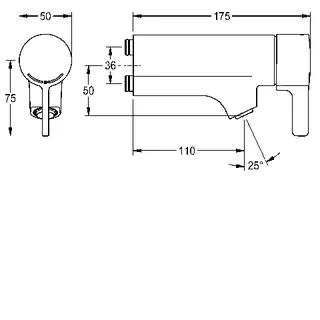 Aquarotter Thermostatbatterie, F5, EHM, für Armatureneinheit oder W.-Mont. – Bild 3