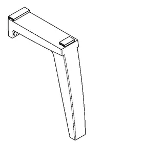 Aquarotter Winkelfuß, FUTURA exklusiv, MIRANIT, 125x565x485 mm – Bild 2