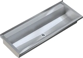 Aquarotter Waschrinne, PLANOX, Edelstahl, W.-Mont., 600x210x442 mm, m. Arm-bank