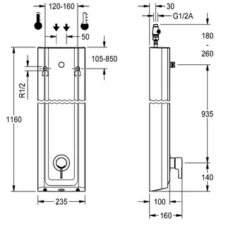Aquarotter Duschpaneel, F5, MIRANIT, Thermostat, EHM, für Duschkopf, Hygieneeinheit – Bild 3