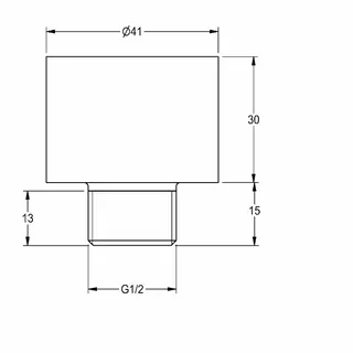 Aquarotter Verlängerungsadapter, AQUALINE-S, 30 mm, für Wandventil hydr., stapelbar – Bild 3