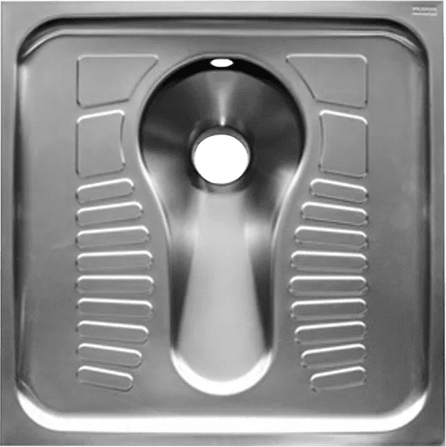 Aquarotter Hock-WC, CAMPUS, Edelstahl, Spritzkopf, 700x235x700 mm