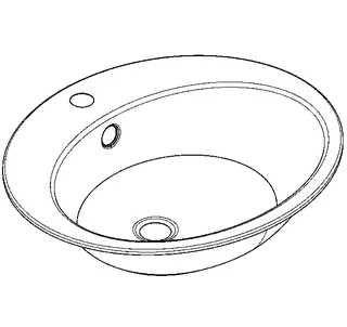 Aquarotter Ovalbecken, RONDO, Edelstahl, 531x159x456 mm, Überlauf, seidenmatt – Bild 2