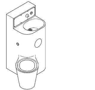 Aquarotter Sanitärkombination, HEAVY DUTY, Edst., W.Mont., SPK, hydr., WC links – Bild 2
