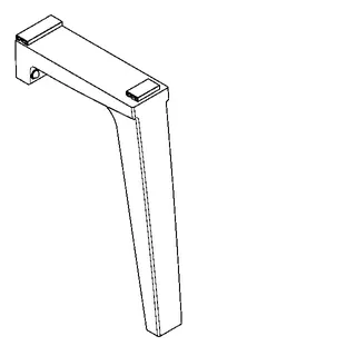 Aquarotter Winkelfuß, FUTURA exklusiv, MIRANIT, 125x665x475 mm – Bild 2