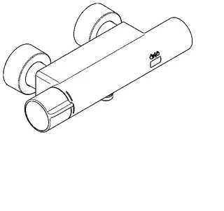 Aquarotter Wandbatterie, F5, elek., Thermostat, für Handbrause, Batterie – Bild 2