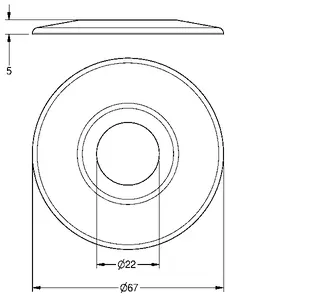 Aquarotter Rosette, AQUALINE-S, für Wandventil – Bild 3