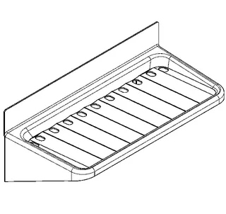Aquarotter Seifenablage, RODAN, Edelstahl, 195x77x96 mm, AP, Abflusslöcher – Bild 2