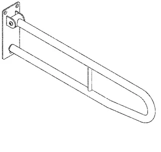 Aquarotter Stützklappgriff, CONTINA, Edelstahl, 100x250x850 mm – Bild 2