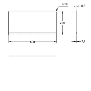 Aquarotter Rückwand, SIRIUS, Edelstahl, 500x250 mm, aufsteckbar – Bild 2