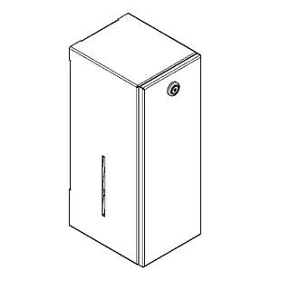 Aquarotter Desinfektionsmittelspender, RODAN, Edelstahl, Aufputz, 116x320x142 mm – Bild 2