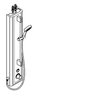 Aquarotter Duschpaneel, F5, elek., MIRANIT, Therm., HB-Garnitur, f. Batt./Netzteil – Bild 2