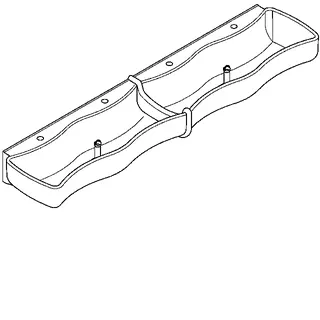 Aquarotter Waschrinne, WASHINO, MIRANIT, 2100x240x470 mm, 4 Waschplätze, TW – Bild 2