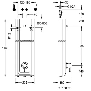 Aquarotter Duschpaneel, F5, MIRANIT, Thermostat, EHM, für Duschkopf, Hygieneoption – Bild 3