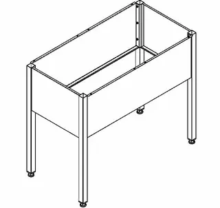 Aquarotter Untergestell, SIRIUS, Edelstahl, 1040x870x518 mm, verstellbare Füße – Bild 2