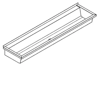 Aquarotter Waschrinne, PLANOX, Edelstahl, W.-Mont., 1800x210x442 mm, m. Arm-bank – Bild 2