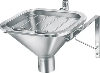 Aquarotter Fäkalausguss, SIRIUS, Edelstahl, 470x360x580 mm, Klapprost