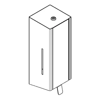 Aquarotter Desinfektionsmittelspender, EXOS, Edelstahl, Aufputz, 120x345x120 mm – Bild 2