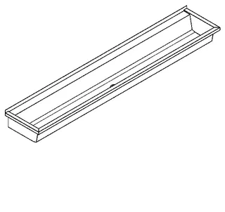Aquarotter Waschrinne, PLANOX, Edelstahl, W.-Mont., 2400x210x442 mm, m. Arm-bank – Bild 2