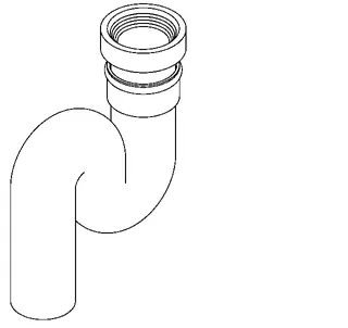 Aquarotter Siphon, CAMPUS, Kunststoff, Abgang senkrecht, DN100 – Bild 2