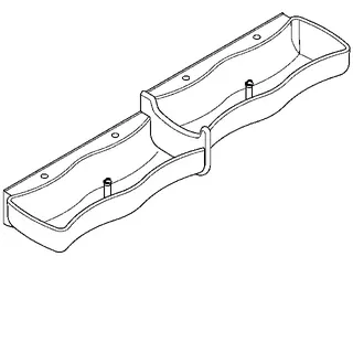 Aquarotter Waschrinne, WASHINO, MIRANIT, 2100x340x470 mm, 4 Waschpläze,TW, rechts ob. – Bild 2