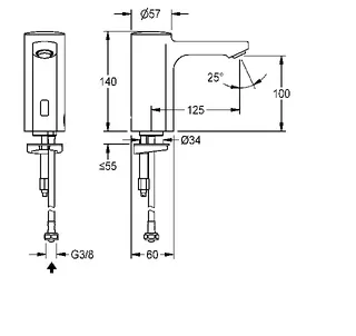 Aquarotter Standventil, F5, elek., o. Mischung, 5l, Batterie – Bild 3