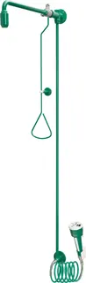 AR Notduschkombination, Zugstange, Augendusche, grün, Wasser aus Decke