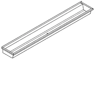 Aquarotter Waschrinne, PLANOX, Edelstahl, W.-Mont., 3000x210x442 mm, m. Arm-bank – Bild 2