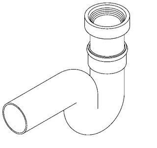 Aquarotter Siphon, CAMPUS, Kunststoff, Abgang waagerecht, DN100 – Bild 2