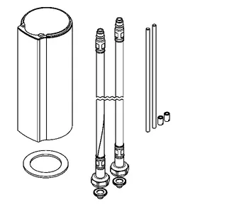 Aquarotter Sockel, F5, f. Elek.-Standarmaturen, Höhe 140 mm – Bild 2