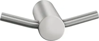 Aquarotter Doppel-Kleiderhaken, STRATOS, Edelstahl, 69x18x60 mm, Aufputz