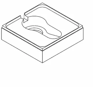 Aquarotter Montageträger, CAMPUS, Polysterol, 680x200x680 mm, für Hock-WC – Bild 2