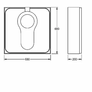 Aquarotter Montageträger, CAMPUS, Polysterol, 680x200x680 mm, für Hock-WC – Bild 3