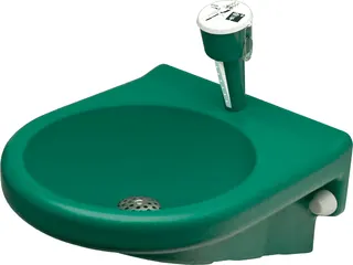 Aquarotter Augendusche, Kst., mit Wasserauffang, grün