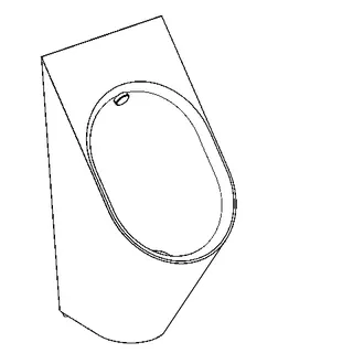 Aquarotter Urinal, CAMPUS, Edelstahl, Spritzkopf, 313x627x342 mm – Bild 2