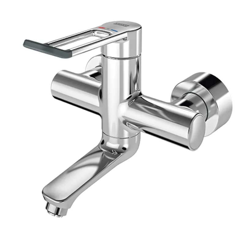 Aquarotter Thermostat-Wandbatterie, F4, EHM, Schwenkauslauf, 200 mm, Hebel 148 mm