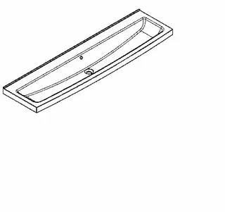 Aquarotter Waschrinne, SOLX, MIRANIT, 1800x170x480 mm – Bild 2