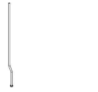 Aquarotter Duschrohr, Durchmesser 18 mm, ÜM, Länge 1200 mm, Kröpfung 39 mm – Bild 2