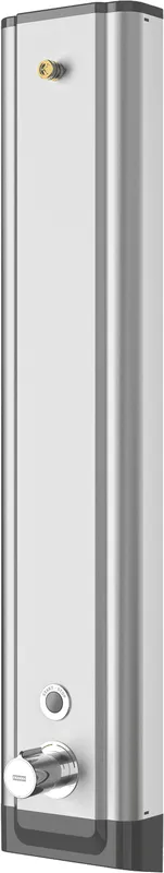 Aquarotter Duschpaneel, F5, elek., Edelstahl, Therm., f. Duschkopf, f. Batt./Netzteil