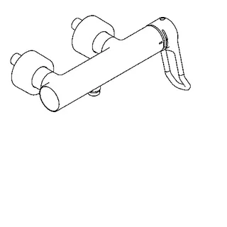 Aquarotter Thermostat-Wandbatterie, F4, EHM, für Handbrause, Hebel 118 mm – Bild 2