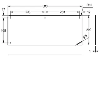 Aquarotter Rückwand, ANIMA, Edelstahl, 500x200x1 mm – Bild 3