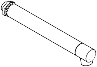Aquarotter Wandauslauf, DN15, diebst. Luftspr., Ausladung 234 mm – Bild 2
