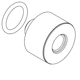 Aquarotter Verlängerungsadapter, F3, 30mm, für Elektronik-Wandventil – Bild 2