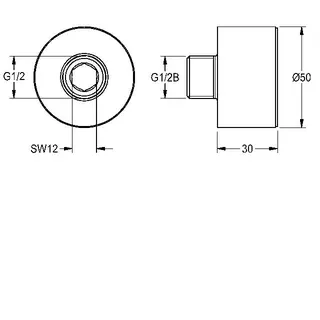 Aquarotter Verlängerungsadapter, F3, 30mm, für Elektronik-Wandventil – Bild 3