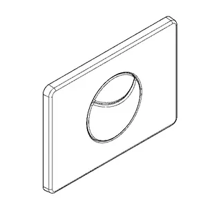 Aquarotter Betätigungsplatte, Edst., 207x148 mm, für Spülkasten, 2-Mengen-Spülung – Bild 2