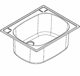 Aquarotter Einlege-Mehrzweckbecken, SIRIUS, Edelstahl, 560x230x470 mm, Ablauf mittig – Bild 2