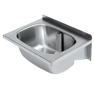 Aquarotter Ausgussbecken, SIRIUS, Edelstahl, 600x276x500 mm, Standrohrventil