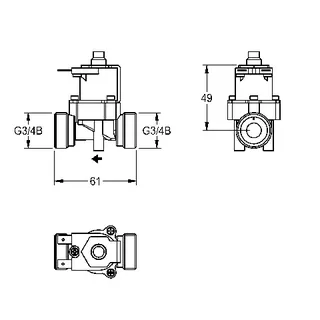 Aquarotter Magnetventil, G3/4B, 6 VDC, 2000109416 – Bild 3