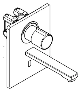 Aquarotter Wascharmatur, F5, elek., Thermostat, UP, F-Set, Ausld. 200mm, 6l, f. Netzteil – Bild 3